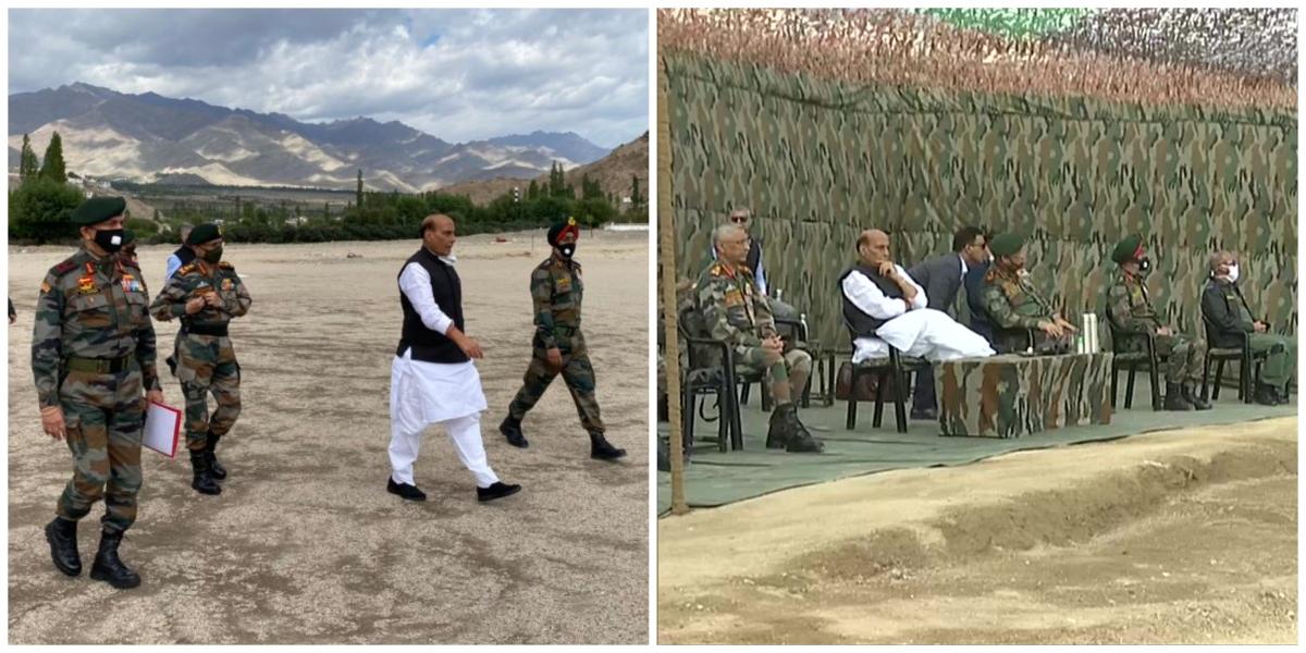 Defence Minister arrives in Leh to carry out security review, witnesses para dropping skills of Armed Forces