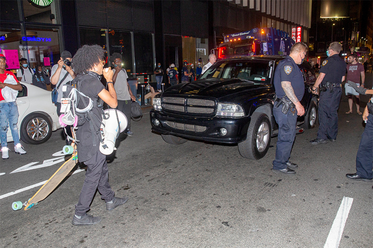 SUV driver runs over bicycles at Black Lives Matter protest in NYC