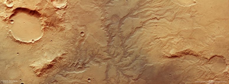 Mars Dried Out River Valley Network