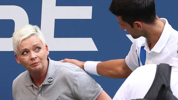 Top-seeded Djokovic disqualified from U.S. Open after striking line judge with ball