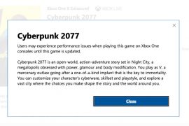 Cyberpunk 2077’s Microsoft store listing now has a warning for bugs