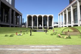 The iconic square of Lincoln Center becomes a "green" place