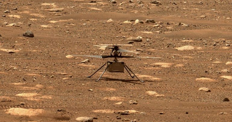 listen!  What does a helicopter look like on mars