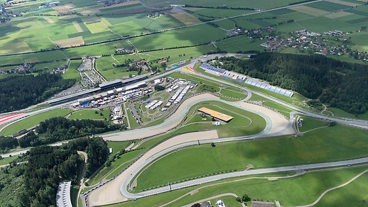 Aerial view of Spielberg-ring.