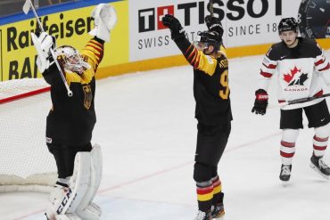 Ice Hockey World Cup: Germany celebrates against Canada