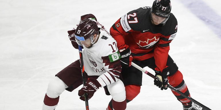 Latvia defeated Canada for the first time.  Sports at home / abroad