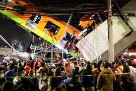 Metro bridge collapsed - dead and injured