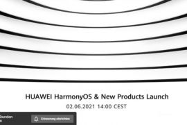 Huawei unveiled HarmonyOS in a live stream starting at 2 PM.