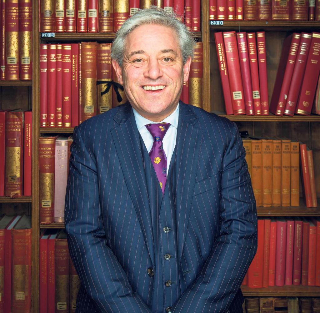 John Bercow, 56, likes to manage a few things with humor: 