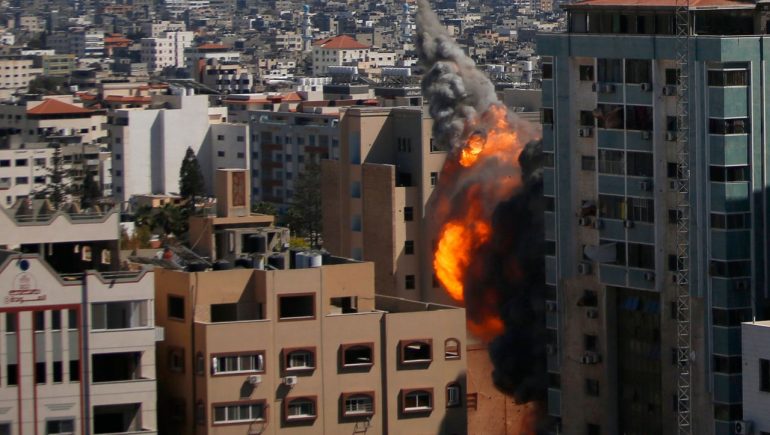 Israeli military justifies airstrikes on media tower in Gaza