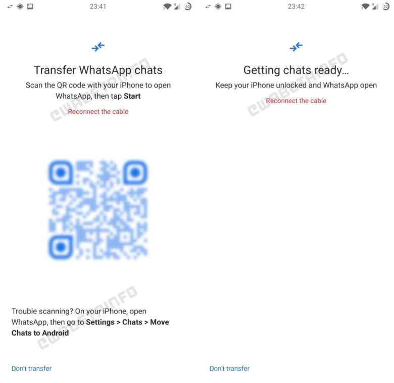 Switch to Android Whatsapp Leaked
