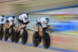 Olympia: Women's track bike foursome wins gold in world record time