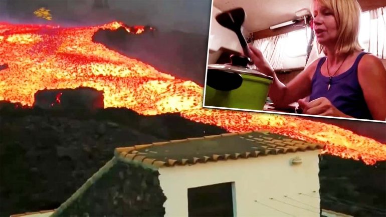 Volcanic eruption: Germans flee from lava flow on La Palma - on their boat (VIDEO)