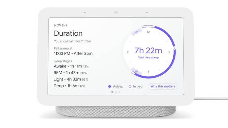 Google Nest Hub 2nd Gen Sleep Sense Sleep Analysis