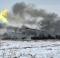 In this image taken from video and released by the Russian Defense Ministry press service, Russian Army self-propelled howitzers open fire during military exercises near Orenburg in the Urals, Russia, Thursday, December 16, 2021.  The build-up of Russian forces near Ukraine has attracted Ukrainian and Western concerns of a possible invasion but Moscow has denied plans to invade its neighbour.  (Russian Defense Ministry Press Service via AP)