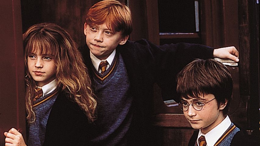 Emma Watson, Rupert Grint and Daniel Radcliffe in "Harry Potter and the Philosopher's Stone"