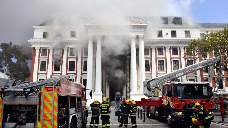 Cape Town fire: South African parliament devastated by fire