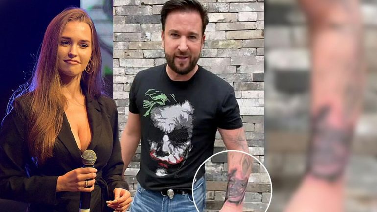 Michael Wendler has his Laura tattoo done - people