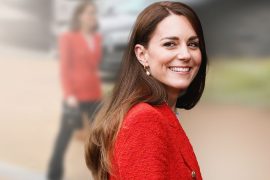 Hedgehog Kate: bright red tweed and golden Detail: she shines in Copenhagen