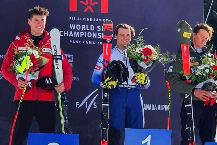 Franjo von Allman (left) was able to climb the podium three times in Canada.