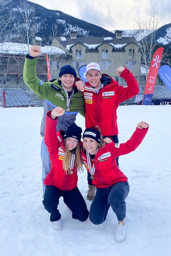 Fantastic Cheers From The Swiss Ski Quartet