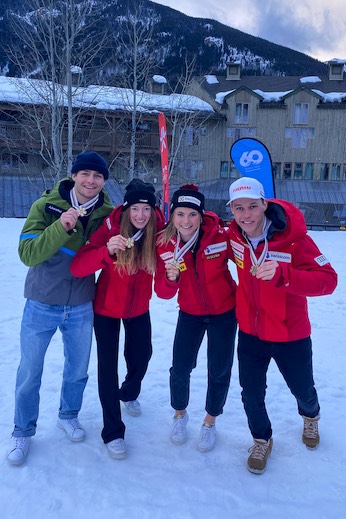 The Swiss managed an exploit in the team event (from left to right) with third places: Erik Wyler, Delphine Darbelle, Delia Dürer and Reto Mchler.