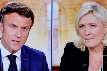 Emmanuel Macron, Marine Le Pen and Karl Marx