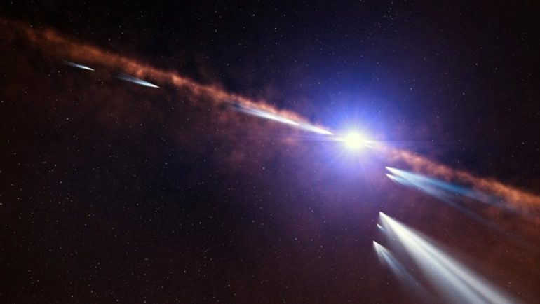 Orbiting a distant star: Researchers discover 30 tailed stars