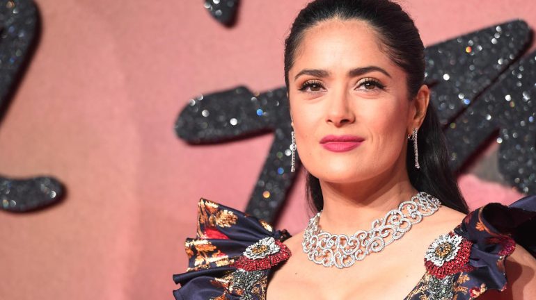 Salma Hayek with daughter Valentina on the cover of Vogue