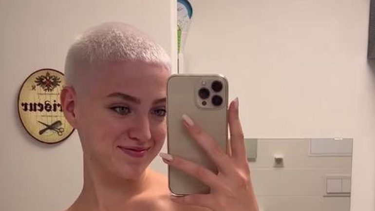 After the GNTM win: Lou-Anne shaves her hair!