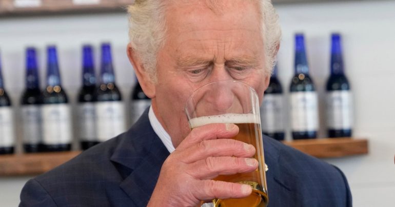 Charles and Camilla Tap Beer in Canada