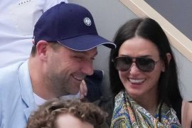At the French Open: Demi Moore Turtles with Star Chef