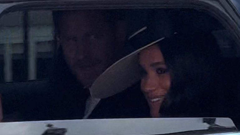 From the second line: Harry and Meghan live in the background