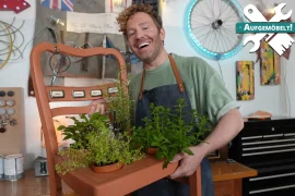 How to turn a chair into an herb garden
