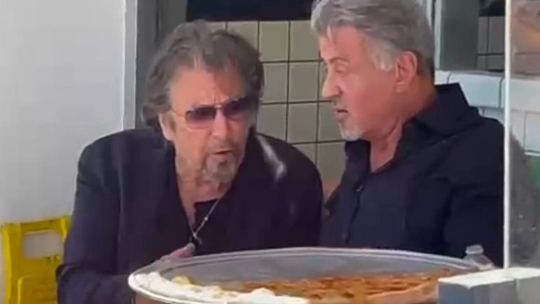 Sylvester Stallone and Al Pacino: Pizza with the Godfather |  Entertainment