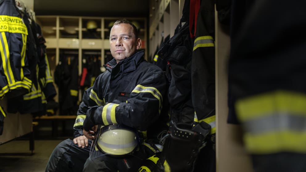 Tobias Thiel (46), public relations chief of the German Fire Brigade Union