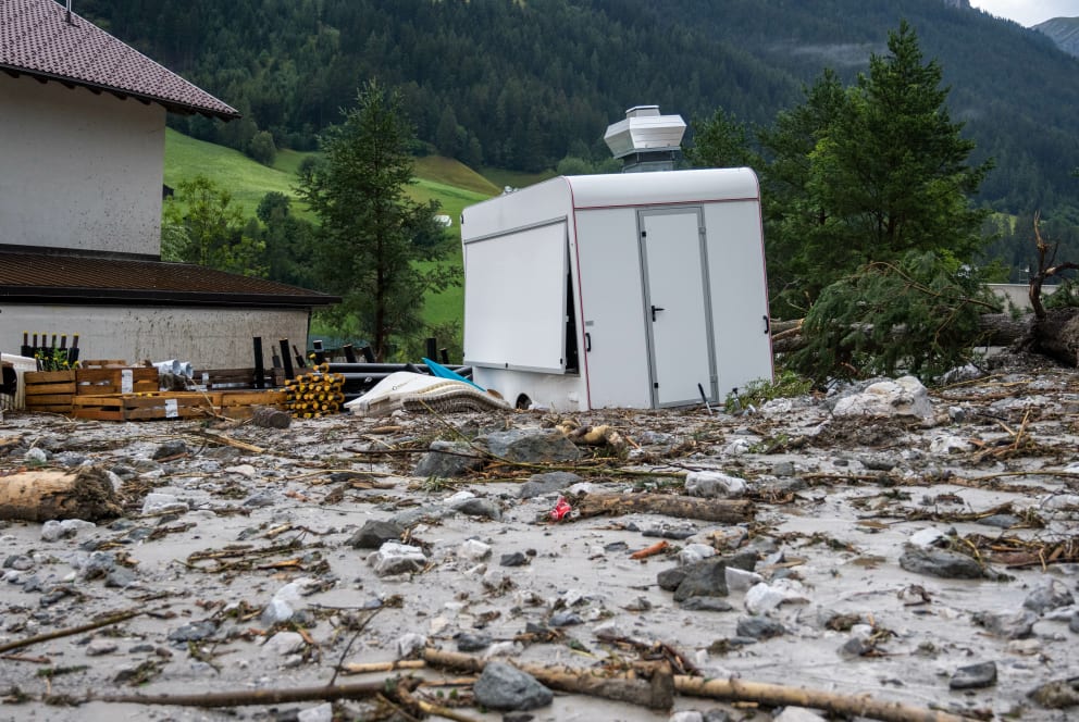 Particularly affected by the storm front: Fulpems, Nestift and Miders in Stubaital