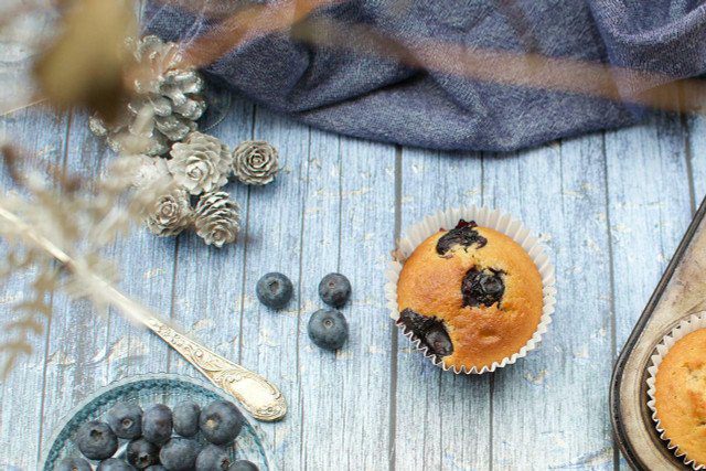 You can bake with frozen blueberries, or you can thaw the fruit and use it later.