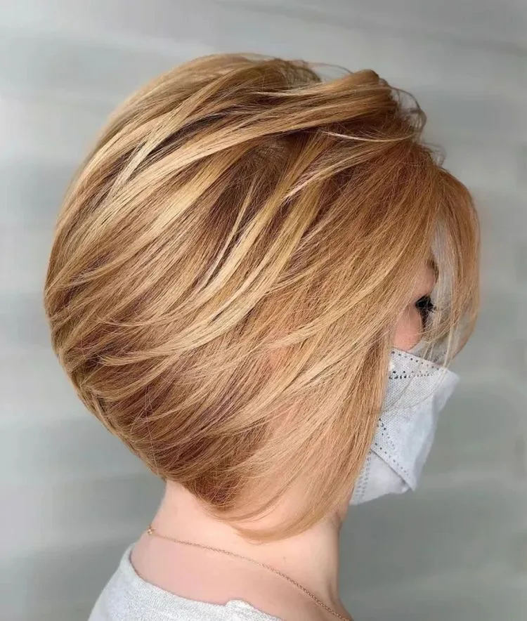 Layered Bob with Feathered Layers - New Short Haircuts for Fall 2022