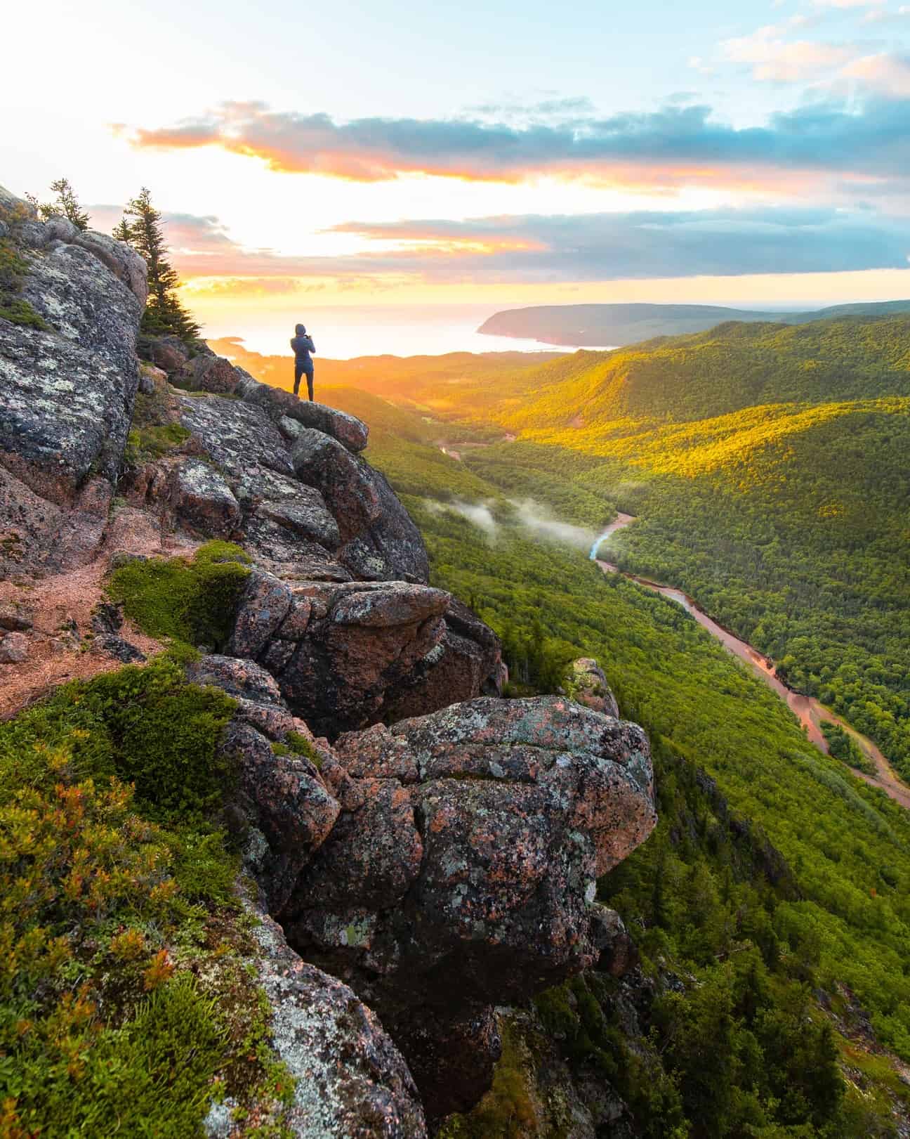 Female hikers on the Franny Trail in Cape Breton Highlands National Park