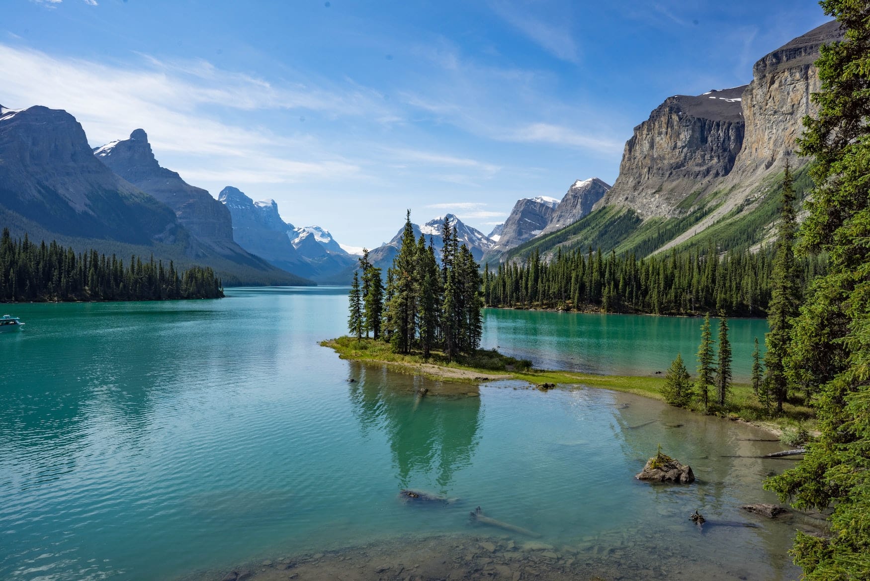 Spirit Island in Jasper National Park, one of Canada's most beautiful national parks