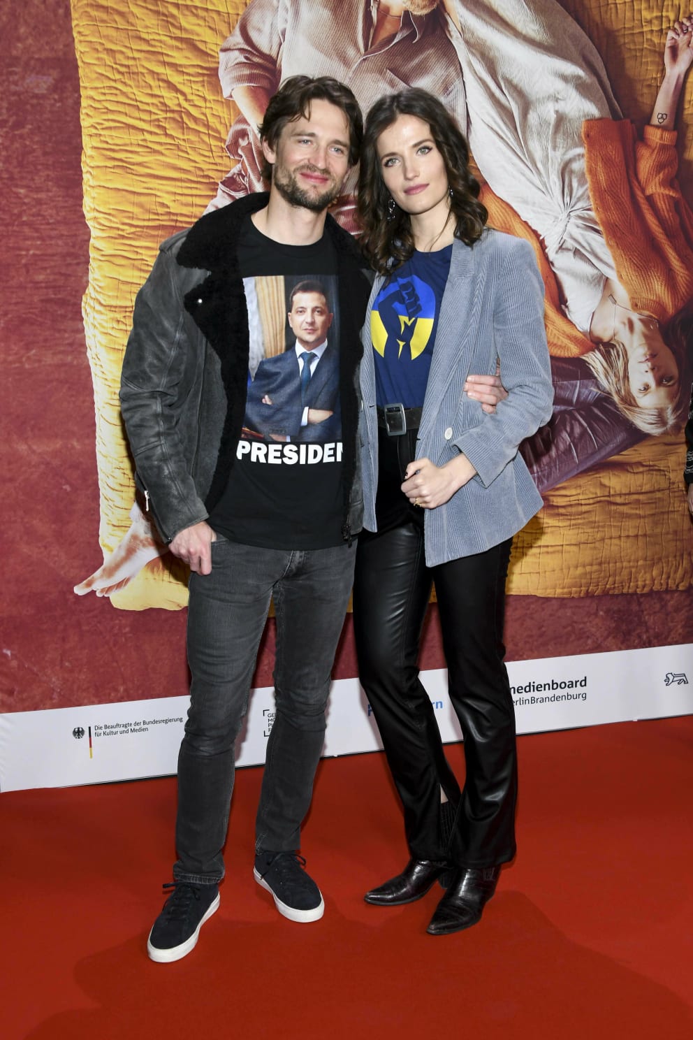 Such a beautiful couple: August Wittgenstein and Mia Rohla at a series premiere in Berlin in early March