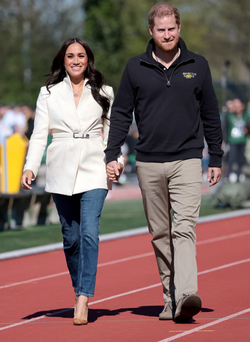 Meghan and Harry at the Invictus Games in The Hague, Netherlands in April 2022.  There too, they had no claim to the rights of their nobility, they were not received by the Dutch royal family.