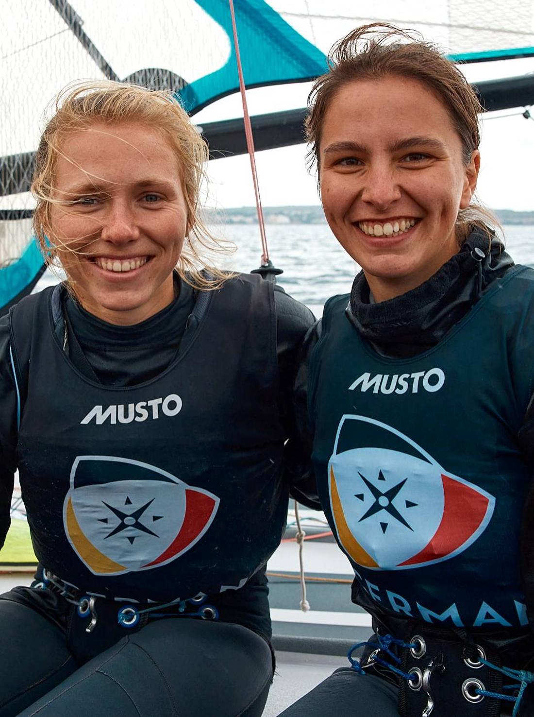 Happy 15th place at the World Championships: Katherine Bartelheimer (left) and helmswoman Inga-Marie Hoffmann (Düsseldorf Yacht Club) from Inning Sailing Club.