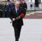 Russian President Putin takes part in the wreath-laying ceremony at the mausoleum