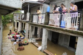 Der Supertaifun „Noru“ hat Straßen in der philippinischen Provinz Bulacan überflutet.