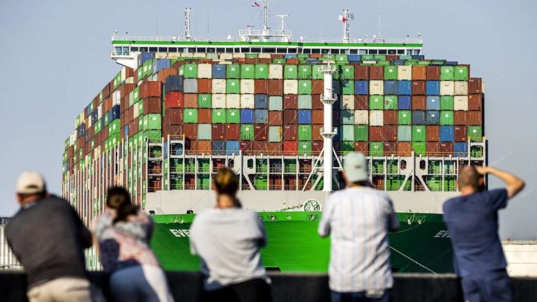 Ever Alot, the world's largest container ship: The government is looking to initiate further trade agreements.