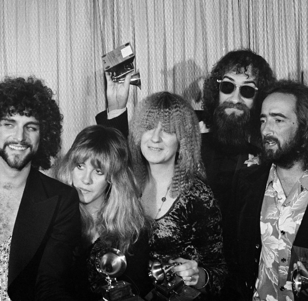 Fleetwood Mac celebrates their Grammy in 1978
