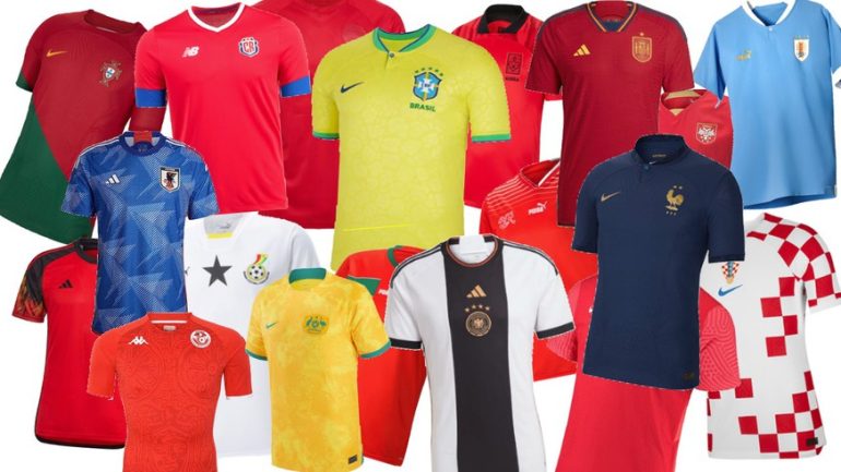 A Matter of Taste?  These are the football world cup jerseys of the teams