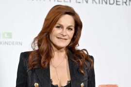 what a body!  Andrea Berg wows fans in short glitter dress